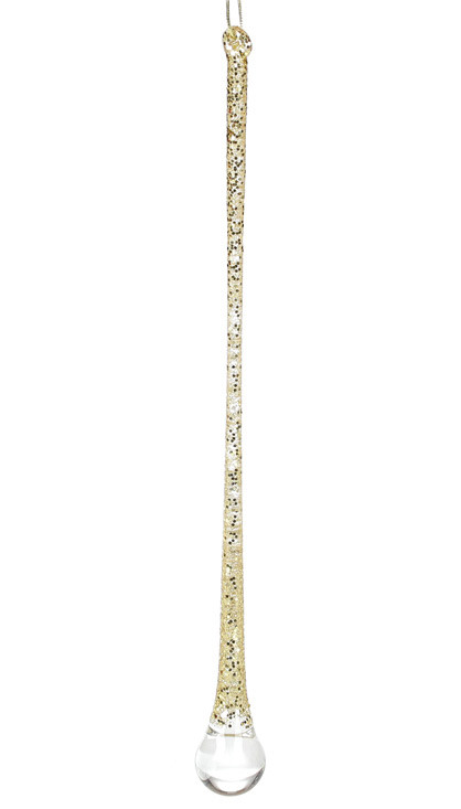 Ялинкова прикраса Бурулька 25 см, колір: золото (6 шт)