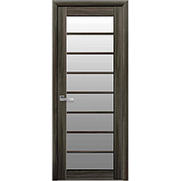 Дверь межкомнатная Виола кедр 700 мм со стеклом сатин (матовое), Экошпон.
