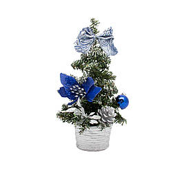 Ялинка прикрашена, 20 см, блакитна (470969-7)