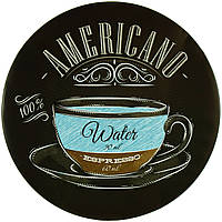 Металлическая табличка / постер "Американо / Americano" 30x30см (ms-001346)