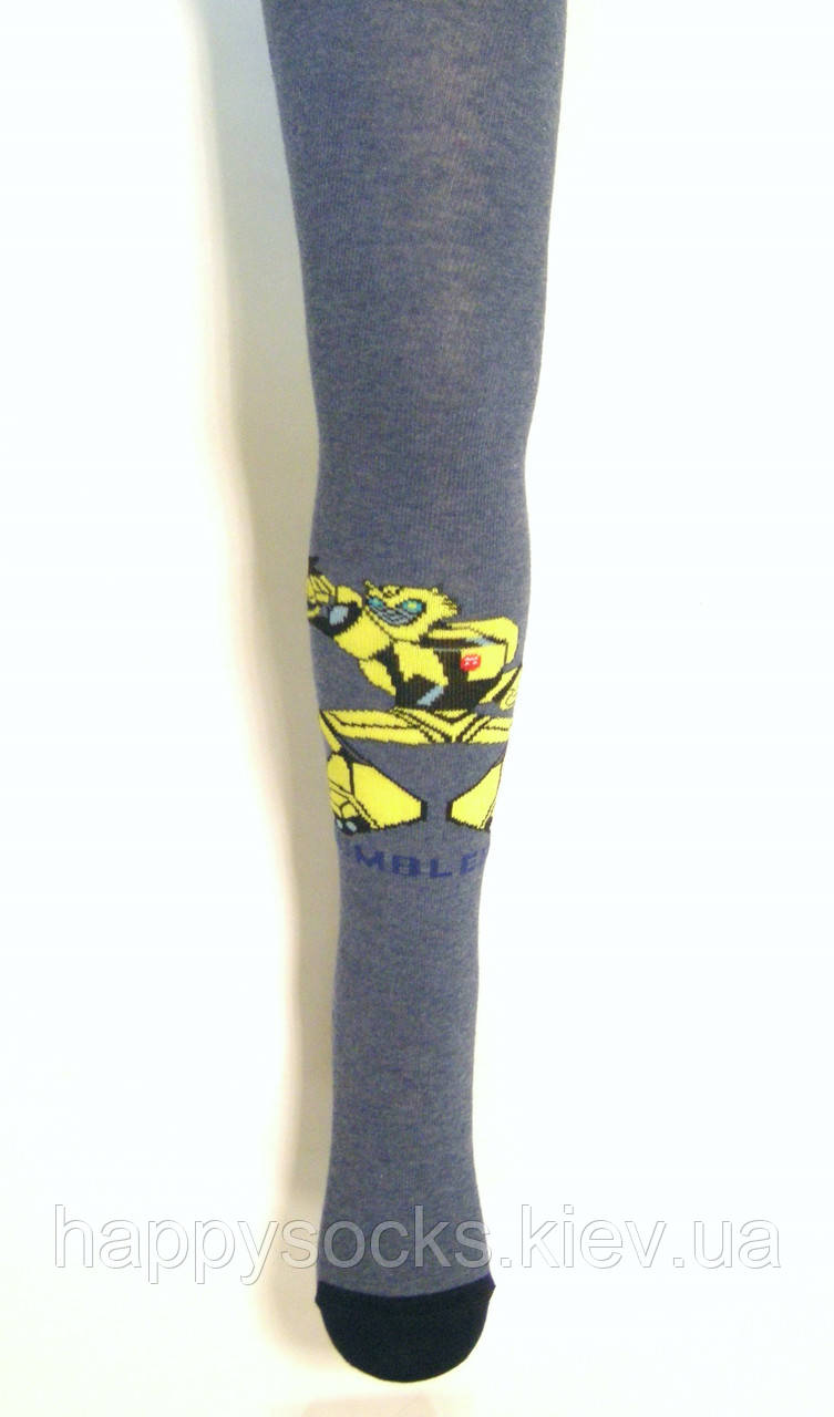 Бавовняні колготки для хлопчика-трансформер Бамблбі, фото 1
