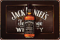Металлическая табличка / постер "Jack Daniel s (Black)" 30x20см (ms-001309)