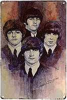 Металлическая табличка / постер "The Beatles (Fine Art America)" 20x30см (ms-001298)