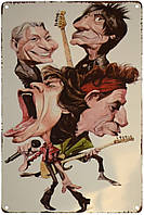 Металлическая табличка / постер "The Rolling Stones (Art)" 20x30см (ms-001293)
