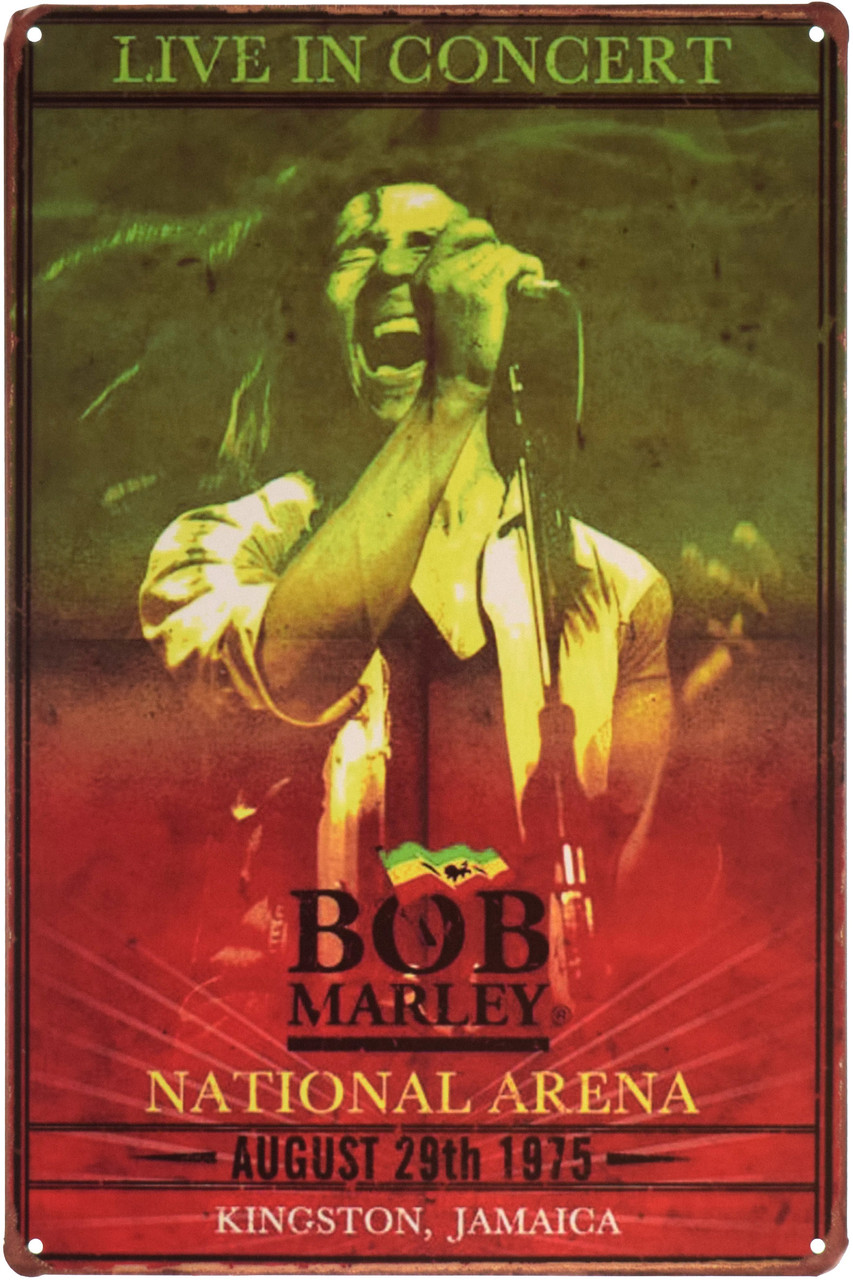 Металева табличка / постер "Боб Марлі / Bob Marley (Live In Concert)" 20x30см (ms-001247)