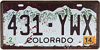 Металлическая табличка / постер "Колорадо / Colorado (431 TWX)" 30x15см (ms-001184)