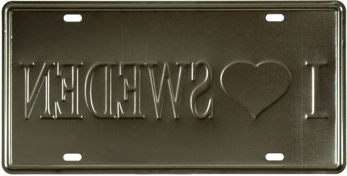 Купити Металева табличка "Я Люблю Швецію / I Love Sweden" (ms-001084 ...