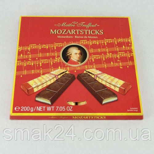 Купити Шоколад темний Mozartsticks Maitre Truffout Австрія 200 г, ціна 71.55 грн Prom.ua (ID
