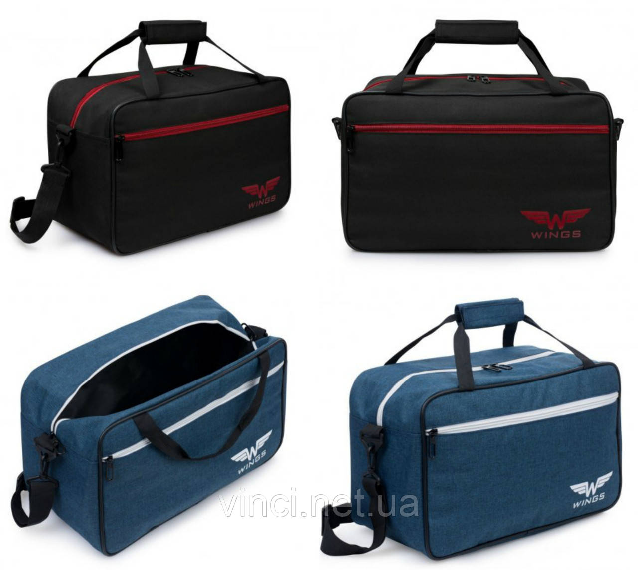 Сумка дорожная на чемодан Wings TB01 Ручная кладь 40x25x20 см Дорожня Сумка в літак Ручна поклажа