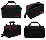 Сумка дорожная на чемодан Wings TB01 Ручная кладь 40x25x20 см Дорожня Сумка в літак Ручна поклажа, чорна, фото 4