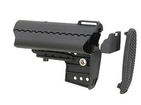 Модульний приклад з відділенням під акумулятор AR-15/M4 – BLACK [CYMA] (для страйкболу), фото 5