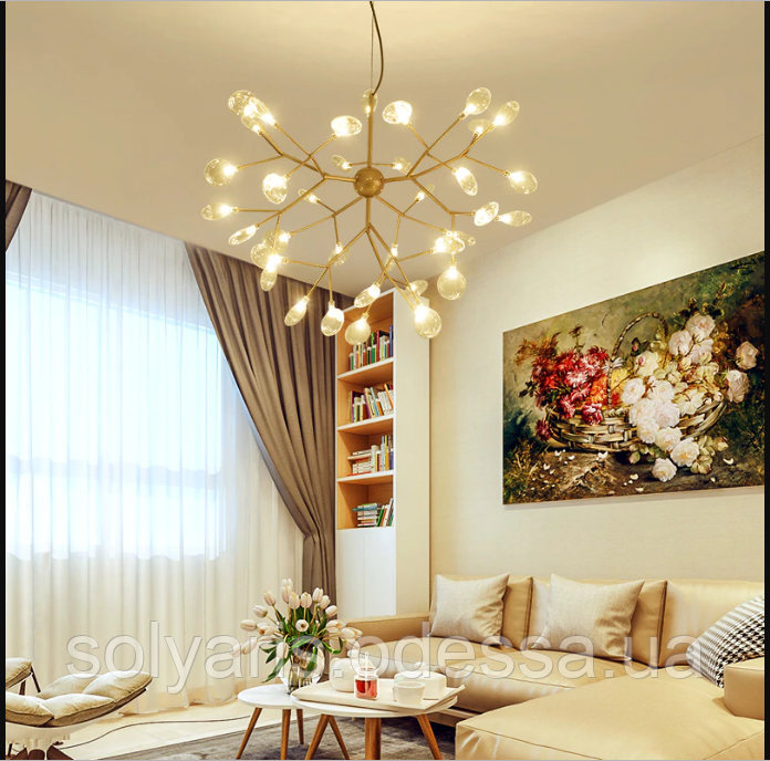 Люстра лофт 756LPR0233-27 GD+BR