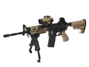 Профільована пістолетна рукоятка типу G27 для M4/M16 - coyote (для страйкболу), фото 6