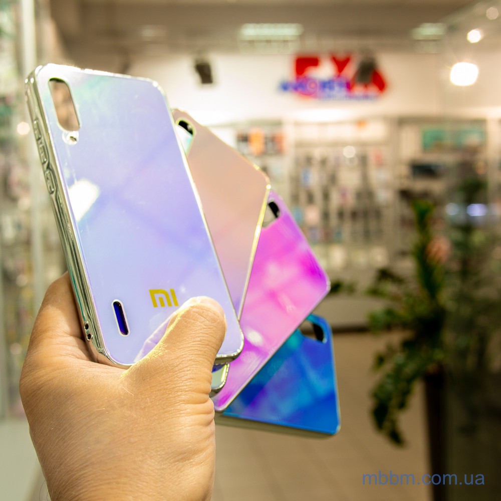 Чохол TPU Gradient Rainbow з лого для Xiaomi Mi A3/CC9e фіолетовий