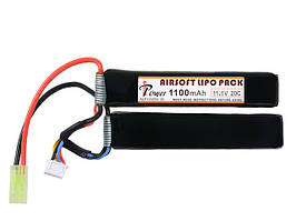 Акумулятор тип нунчаки Li-Po 1100mAh 11,1V 20C [IPower] (для страйкболу)