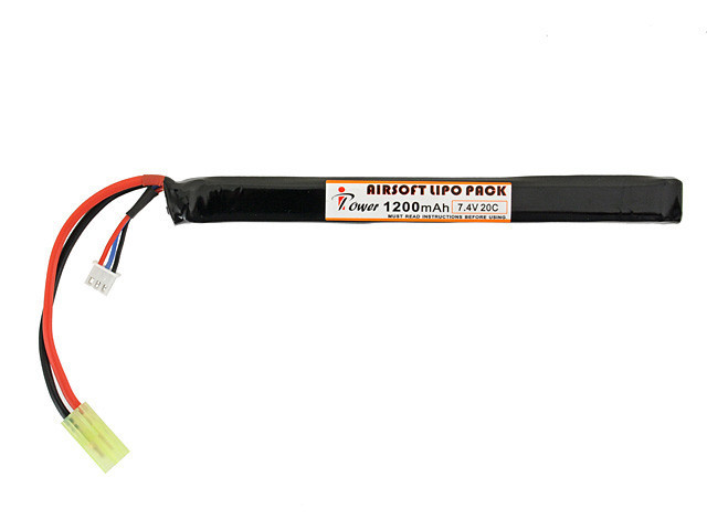 Акумулятор Li-Po 1200mAh 7,4 V 20C під кришку ствольної коробки АК [IPower] (для страйкболу)
