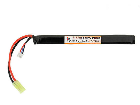 Акумулятор Li-Po 1200mAh 7,4 V 20C під кришку ствольної коробки АК [IPower] (для страйкболу), фото 1