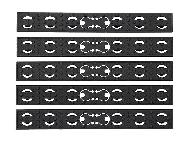 Набір плоских захисних панелей для цівки Key-Mod - Black [BattleAxe] (для страйкболу)