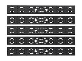 Набір плоских захисних панелей для цівки Key-Mod - Black [BattleAxe] (для страйкболу)