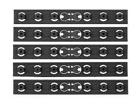 Набір плоских захисних панелей для цівки Key-Mod - Black [BattleAxe] (для страйкболу), фото 3