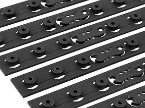 Набір плоских захисних панелей для цівки Key-Mod - Black [BattleAxe] (для страйкболу), фото 5