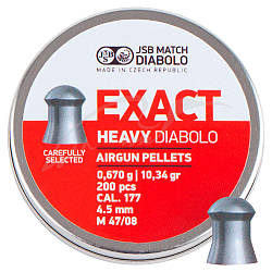 Кулі для пневматики JSB Diabolo Exact Heavy 0.67 г (200 шт.) 4.52 мм