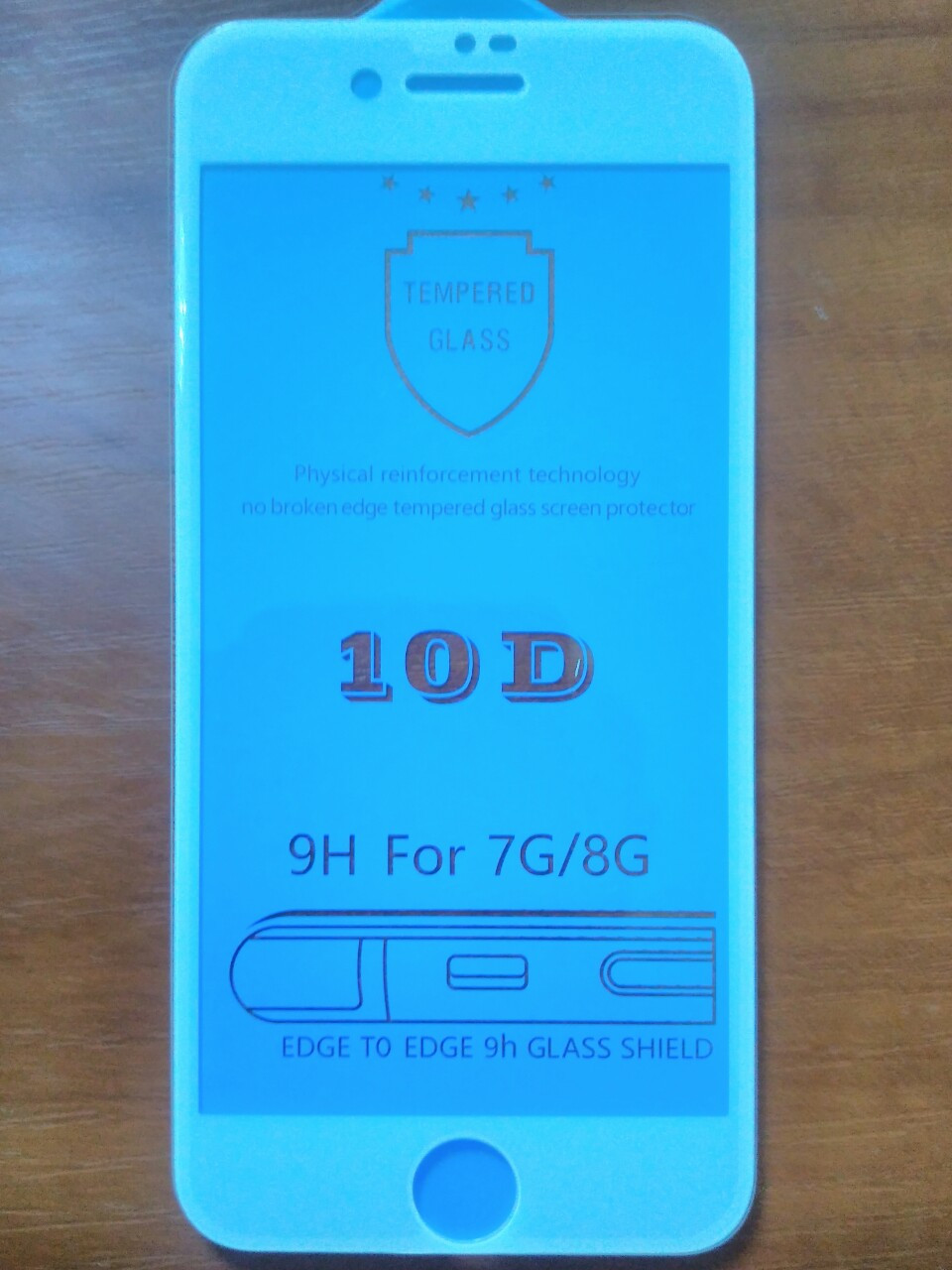 Защитное 10D стекло Full Glue iPhone 7/8 (белое)