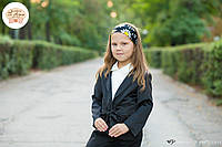 Шкільний піджак для дівчинки Шкільна форма для дівчаток PINETTI Італія 98561 Чорний подарунок на 130.Топ!