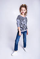 Детский пуловер для девочки Krytik Италия 94545 / K4 / 00A серый