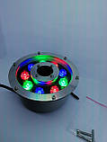 Світлодіодний підводний прожектор RGB DC12v 9 Вт IP68 з пультом для фонтана та басейну, фото 9