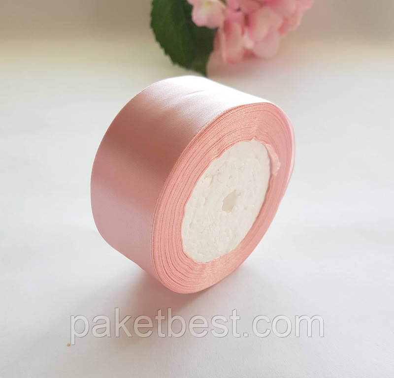 Стрічка атласна 4см/22,86 м Кварц