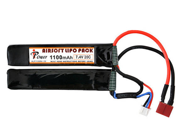 Акумулятор Li-Po 1100mAh 7,4V 20C — Deans [IPower] (для страйкболу), фото 1
