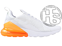 Мужские кроссовки Nike Air Max 270 White Pack (Total Orange) AH8050-102