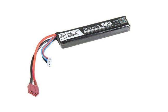 Акумулятор LiPo 11,1 V 1100 mAh 20/40C — T-Connect (Deans) [Specna Arms] (для стрейкболу), фото 1