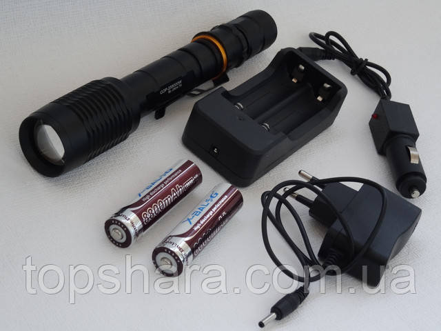 Фонарик тактический ручной светодиодный Police BL-2804 Т-6, COP-258000W, Zoom, Black