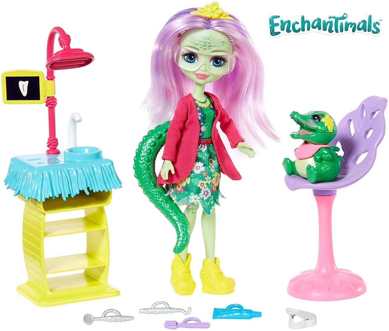 Энчантималс Стоматологія Енді Крокодилли GFN55 Enchantimals Smilin' Dentist & Andie Alligator