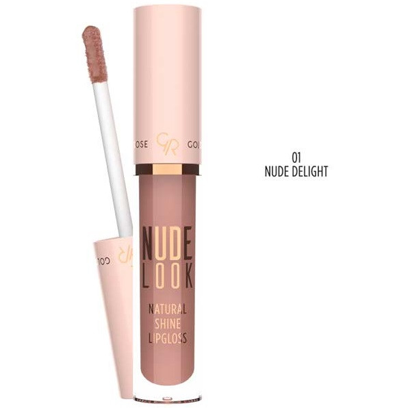 Рідка сяюча помада Golden Rose Nude Look Shine Natural Lipgloss