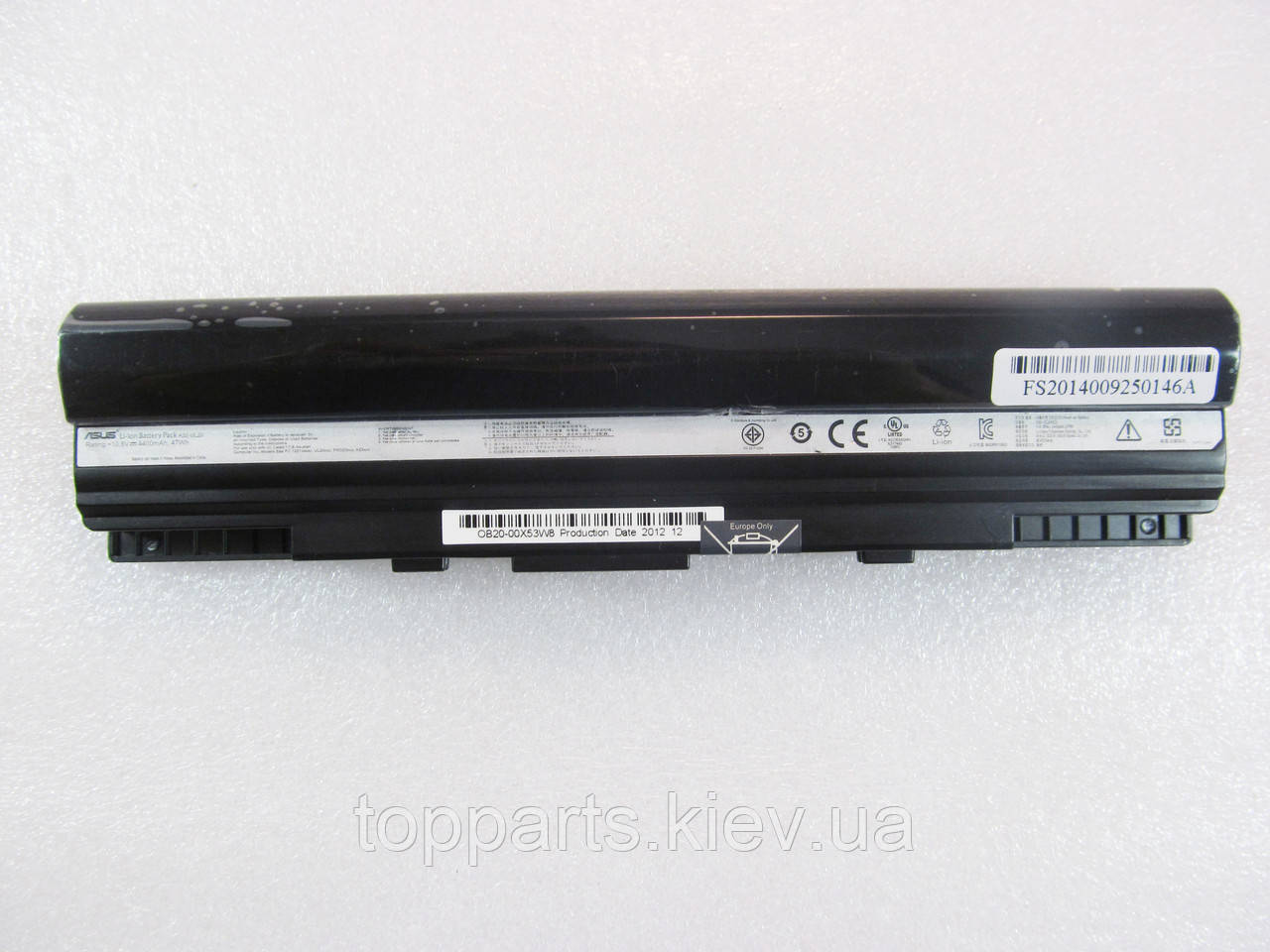 Батарея для ноутбука Asus A32-UL20, 4400mAh, 6cell, 11.1V, Li-ion, чорна, ОРИГІНАЛЬНА