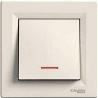Вимикач 1-кл. з підсвічуванням крем Asfora EPH1400123