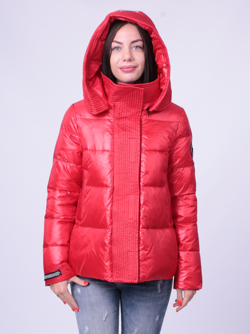 Женский пуховик Chanevia красный (Zlly) 19326 L (ID#1235973329), цена ...