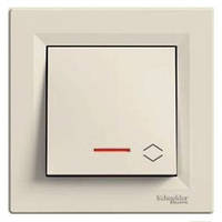 Вимикач 1-кл. прохідний з підсвіткою крем Asfora EPH1500123