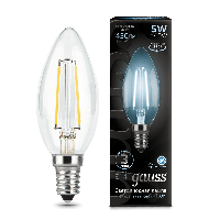 Лампа світлодіодна Gauss Black Filament CF37 5 Вт E14 4100К 220 В (art 103801205)