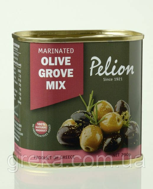 Оливки асорті мариновані, з додаванням оливкової олії Pelion 145 г