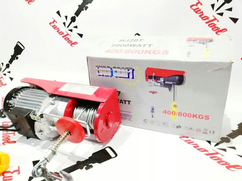 Тельфер Euro Craft HJ207 400/800 кг, 2000 Вт, лебідка, Гарантія 1 рік