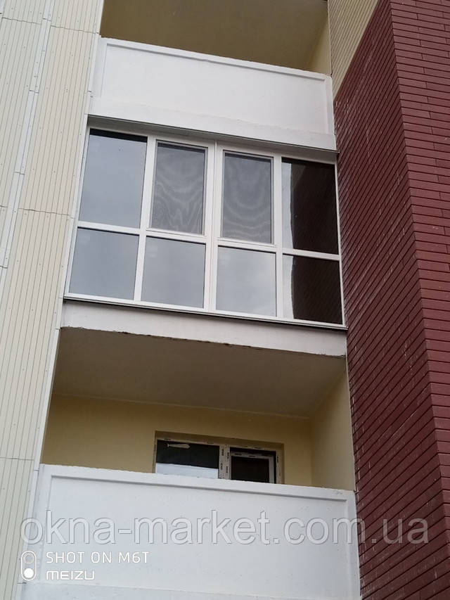 Французское остекление балкона Киев пер.Ясиноватский 11 - бригада 2Т. [098] 777_3149.