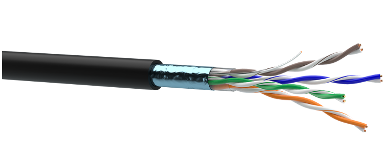 Вита пара КППЭ-ВП 4х2х0.64 мм (F/UTP-cat.5E) для зовнішнього монтажу, Одескабель