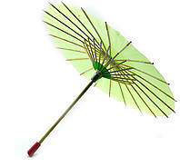 Декоративный бамбуковый зонтик зеленый d-30см h-23см (32748D)
