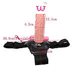 Страпон із вібрацією Gloves 17 см, фото 3