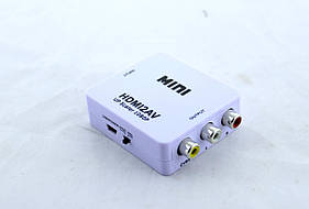 Перехідник Адаптер HDMI RCA, конвертер AV композитного сигналу, підтримка PAL/NTSC