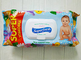 Дитячі вологі серветки Superfresh 120шт. Україна